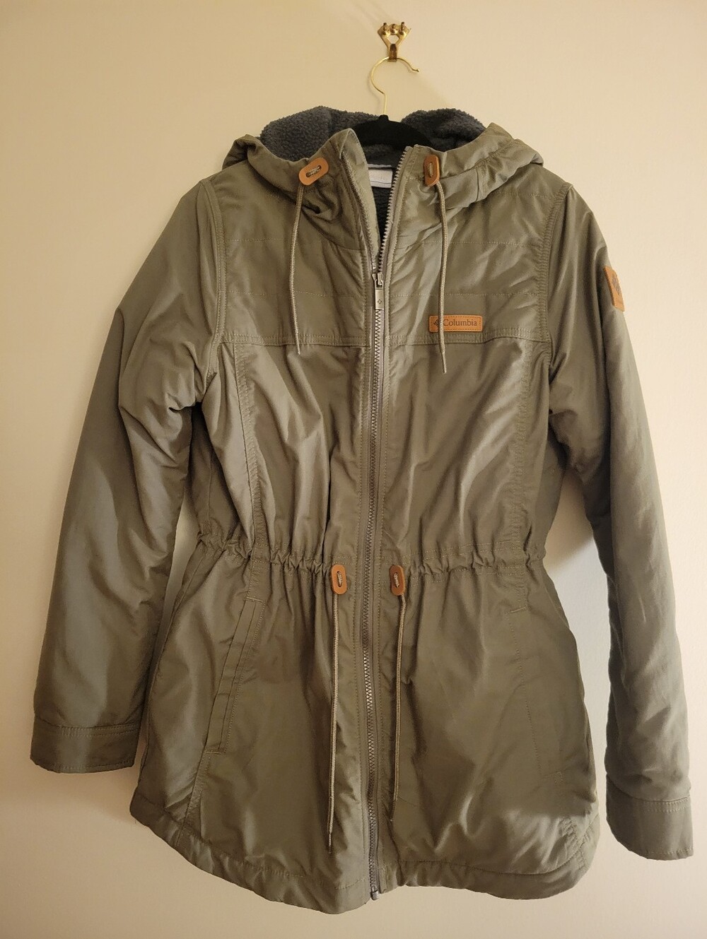 COLUMBIA size M Women's Midweight PSL Coat Olive Green